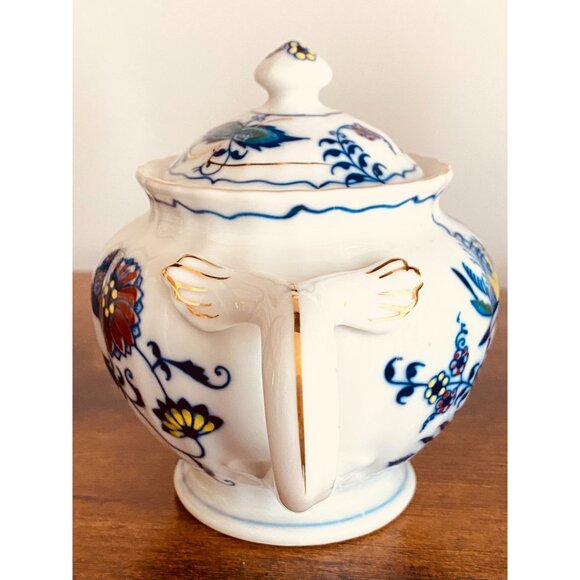 Blue Danube Mascot Japan Creamer and Sugar Bowl with Lid NA-1010 VG Condition - Picture 12 of 13